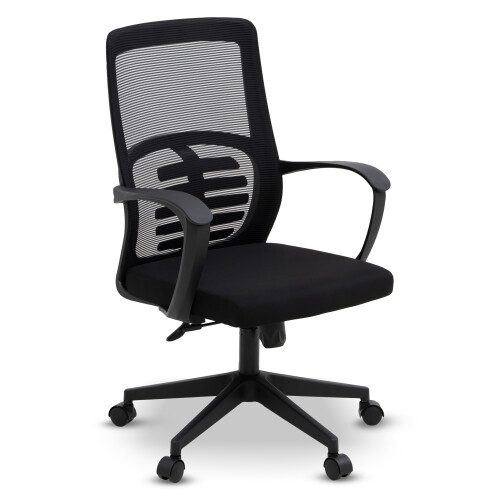 Black mesh office chair